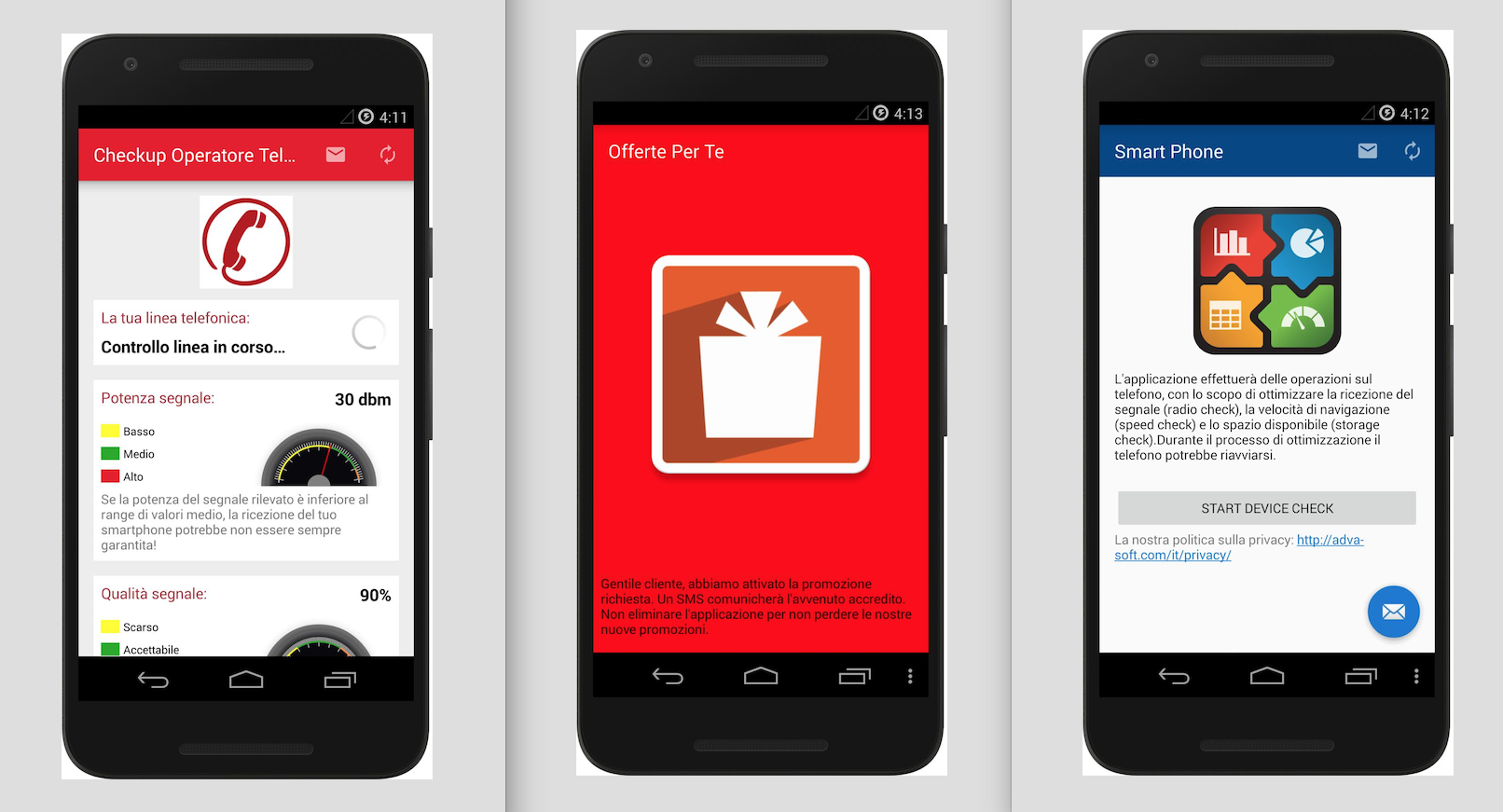 Alcune app contenenti il software-spia Exodus, ora non più disponibili sugli app store (Security Without Borders)