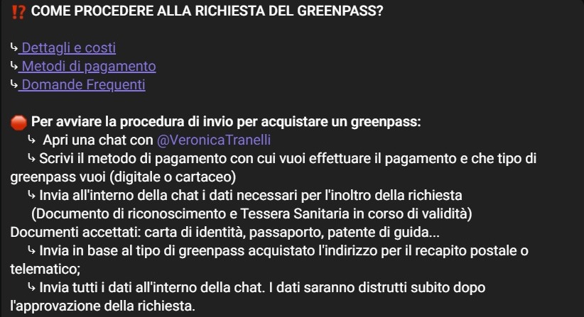 Su Telegram si vendono finti green pass a partire da 100 euro l’uno