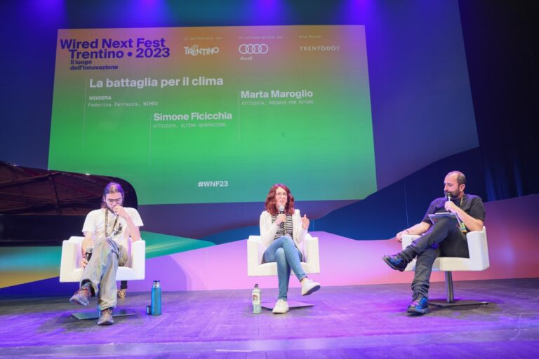 Wired Next Fest Rovereto, Simone Ficicchia: “Le azioni di Ultima Generazione? Ogni metodo è buono all’interno della non violenza”